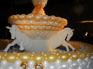 Massive balloon Fountain - with horses