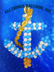 balloon decor - balloon anchor with chain