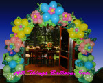 balloon decor - balloon arch with flowers