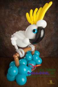 balloon artist - balloon cockatoo