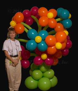 balloon decorations - Giant Flower Column