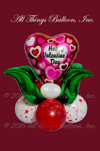 balloon decor - balloon Valentine's Day centerpiece