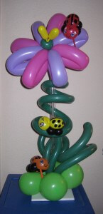Balloon Centerpiece - More Lady Bugs and Flower